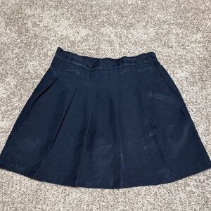 Izod Dark Navy Pleated Skater Mini Skirt / AA6